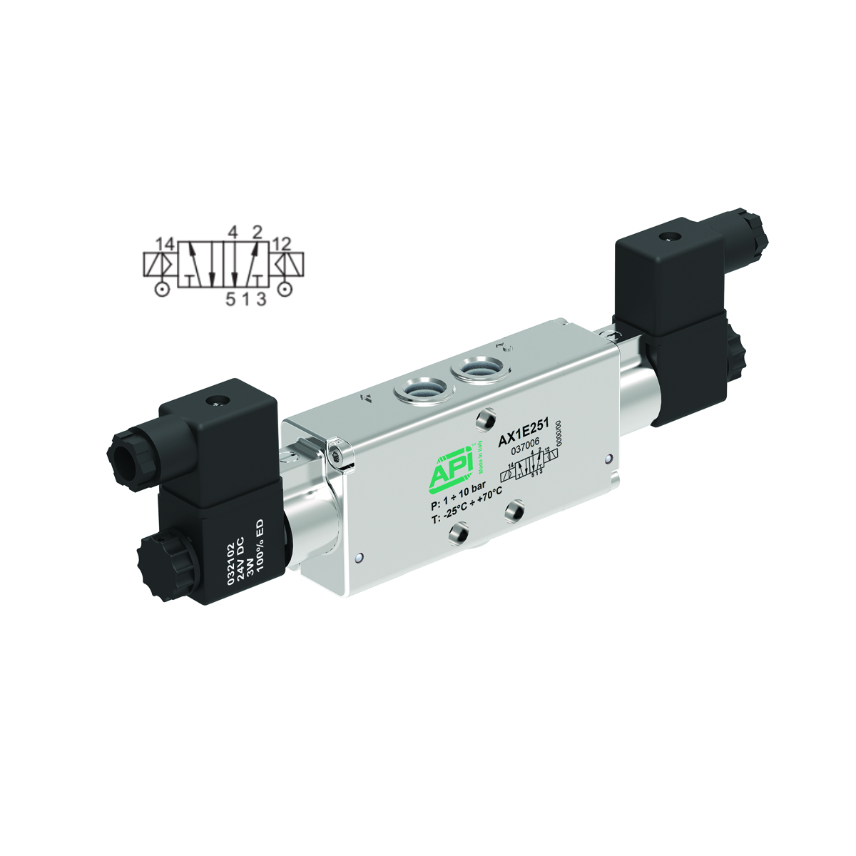 5-2-Solenoid-Solenoid-External-Air-Pilot-Inline-Valve-Interface-Electrically-Operated 5 2 Solenoid Solenoid External Air Pilot Inline Valve Interface Electrically Operated