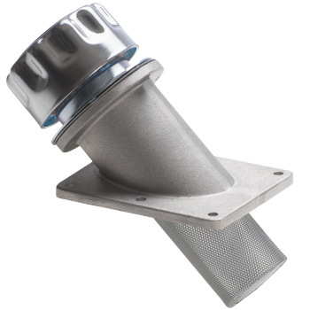 Angled flange with breather Angled flange with breather